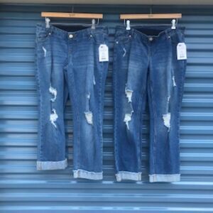 Maternity Boyfriend Jeans . Size: Medium ...... {8-10} . Women's {2} Pair Bundle